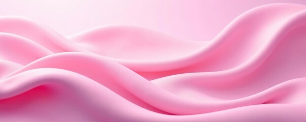 Fototapeta premium Soft pink abstract background with fluid wave-like texture, delicate folds and curves, texture, background