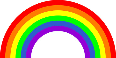 Obraz premium vector illustration rainbow isolated on white background