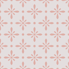 Geometric and flower line ethnic seamless pattern. Thai flower square diamond art vector pattern. Star flower geometric vintage pattern. Vector of beautiful floral pattern for background, wallpaper, t
