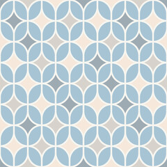 Seamless abstract geometric round curve intersect check pattern for background, texture, wallpaper, textiles, cards, stationery, phone cases, paper gifts, and wrapping.