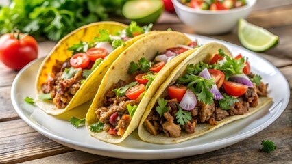 Tacos with plate.