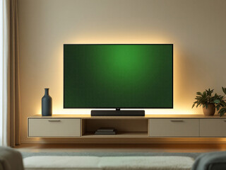 living room with tv