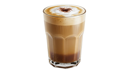 Isolated Latte Macchiato in Glass