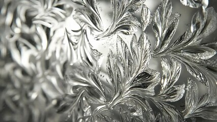 A clean shot of frost patterns on a clear glass pane styled with backlighting. background - Powered by Adobe