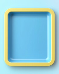 Colorful Rectangular Tray on a Soft Blue Background for Home Use