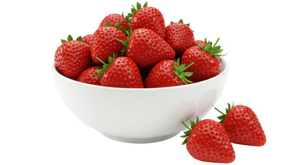 Isolated Bowl of Strawberries