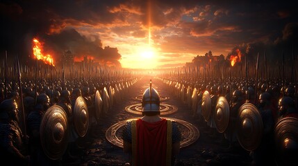 Epic Battle Dawn Sunrise