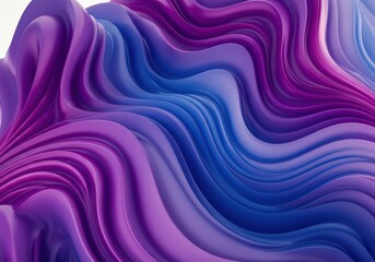 Abstract waves of purple and blue flowing in a dynamic pattern