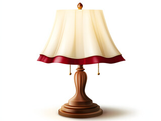 Obraz premium 3d illustrations of Lamp clipart, bedroom clipart, watercolor clipart, isolated on white background