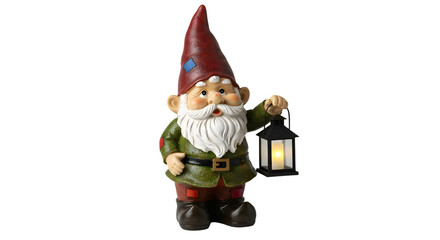 Charming Garden Gnome with Lantern, Classic Decorative Character for Outdoor Spaces, Perfect for Spring and Summer Garden Decor and Themed Parties