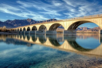 Fototapeta premium London Bridge Lake Havasu, Arizona. England's Iconic Bridge Transplanted to the American West