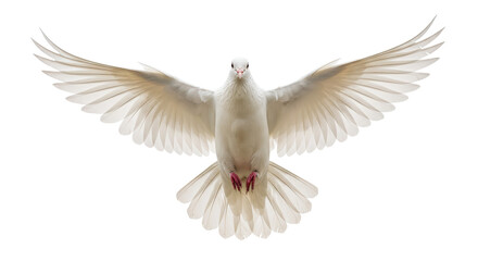 Isolated Dove in Flight