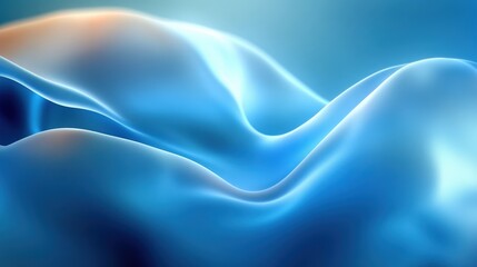 Obraz premium Abstract Blue Liquid Flowing Motion