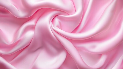Fototapeta premium Luxurious Pink Silk Fabric Texture: Elegant Draped Satin Background