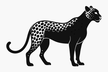 cheetah black silhouette vector
