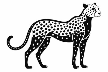 cheetah black silhouette vector