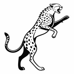 cheetah black silhouette vector