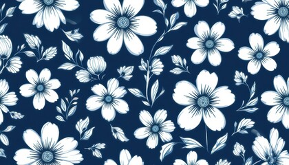 Fototapeta premium Floral pattern design studio digital art creative aesthetic