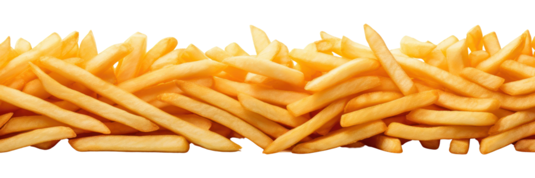 PNG French fries line horizontal border food white background condiment.