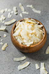 Organic White Shredded Coconut in a Bowl