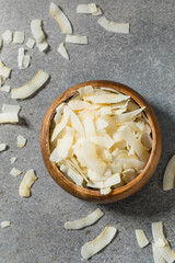 Organic White Shredded Coconut in a Bowl