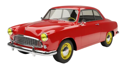 Fototapete Vintage Auto Isolated Red Vintage Car  © Johanna