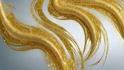 A gold swirls and glitter