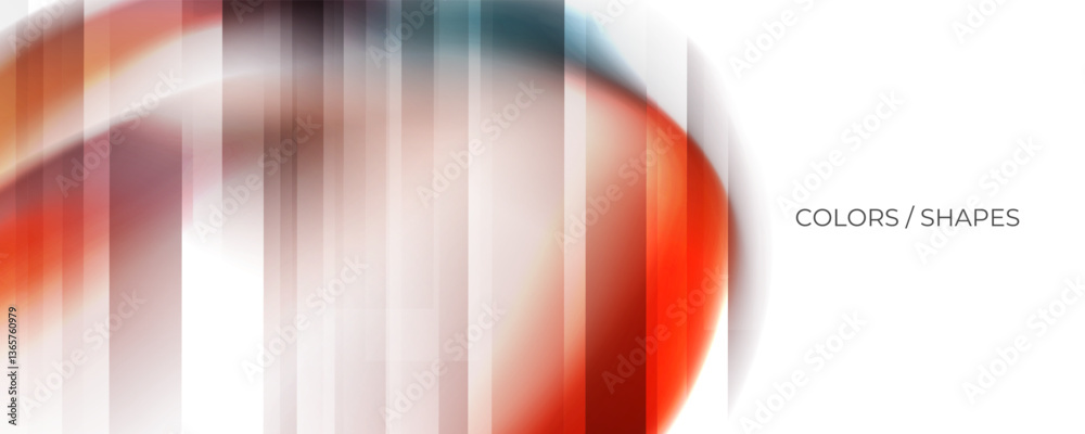 Aufkleber abstract shapes and bright fluid colors. vertical lines. futuristic blurred vibrant color gradients 