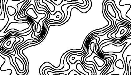 Black and white abstract contour pattern for sporty background and jersey design. Fully editable vector element. Vector Format Illustration. EPS10 