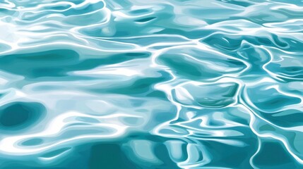 Obraz premium Abstract water surface texture. Rippled turquoise water, light reflection.