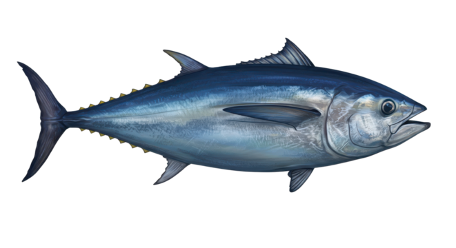 Isolated Tuna Fish