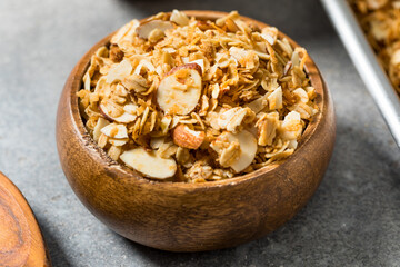Homemade Organic Dry Almond Granola