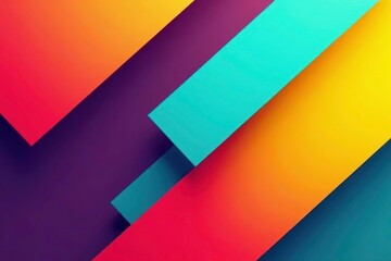 Abstract geometric design with bold color blocking, repeating, wall, print