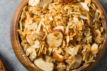 Homemade Organic Dry Almond Granola