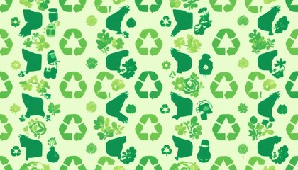 Naklejka premium Sustainable graphic design recycling and eco-friendliness