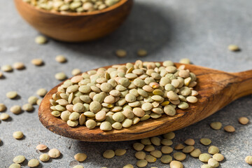 Dry Raw Organic Green Lentils