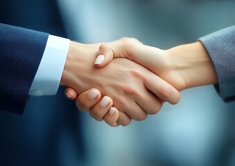 Obraz premium Successful handshake sealing deal. Modern office. Business people. Collaboration.
