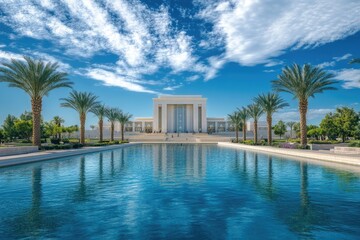 Fototapeta premium Mesa Arizona Temple - A Symbol of Mormon Faith in Mesa, Arizona
