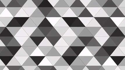 Fototapeta premium grayscale geometric pattern with interlocking triangles in varying shades of gray. seamless pattern, grayscale, geometric design, triangles, interlocking, varying shades, gray tones, modern 