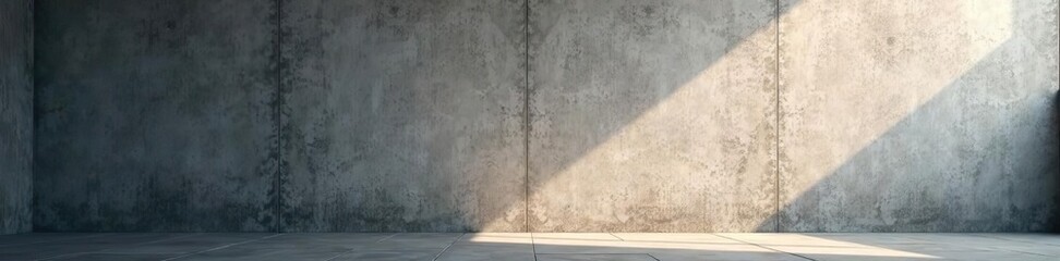 Soft and subtle light illuminating a textured concrete wall,  interior,  architecture