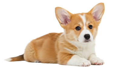 Isolated Cute Corgi Puppy
