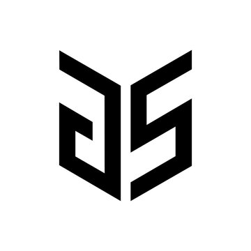 Modern Stylish Letter J S Monogram Logo Unique Minimalist JS Logo Design