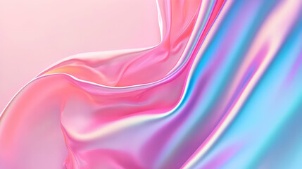 Obraz premium Abstract Flowing Iridescent Fabric Design