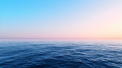 Obraz premium Vast Ocean Horizon At Sunset