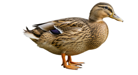 Isolated Female Duck