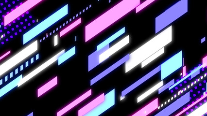 ストライプとドット模様のポップな背景
