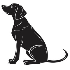 Dogs Silhouette isolated black silhouette of a dog, collection