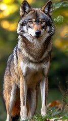 Fototapeta premium A grey wolf Canis lupus