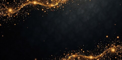 Shimmering black and gold background with subtle patterns , black, shimmering