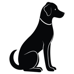 Dogs Silhouette isolated black silhouette of a dog, collection